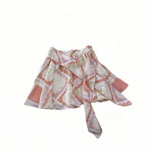 Japanese Showa Era Floral Bow-Tie Skirt